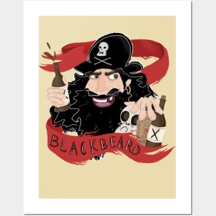 Blackbeard Pirate Character Posters and Art